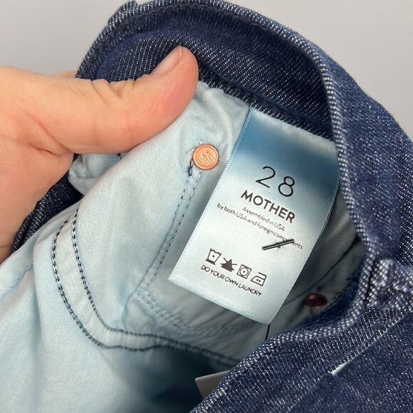 Mother “the insider crop” Swept away glitter racer size 28 cropped jeans - Picture 10 of 11